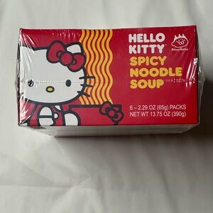RARE Hello Kitty Noodle Soup 6-Pack 65g/cup Spicy flavor NEW/SEALED